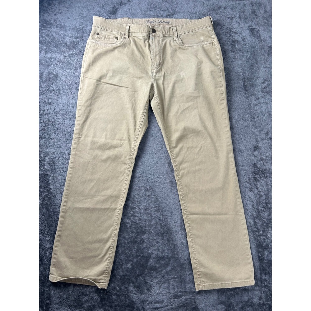 English Laundry Mens Khaki Chino Pants 38x30 Straight Leg Stretch Tan